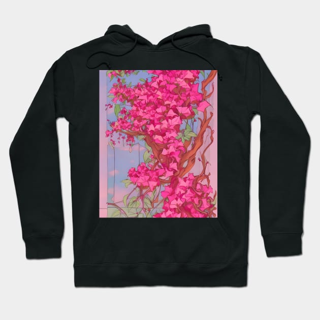 Bougainvillea Garden Hoodie by Bizaire